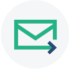 Icon of email being sent